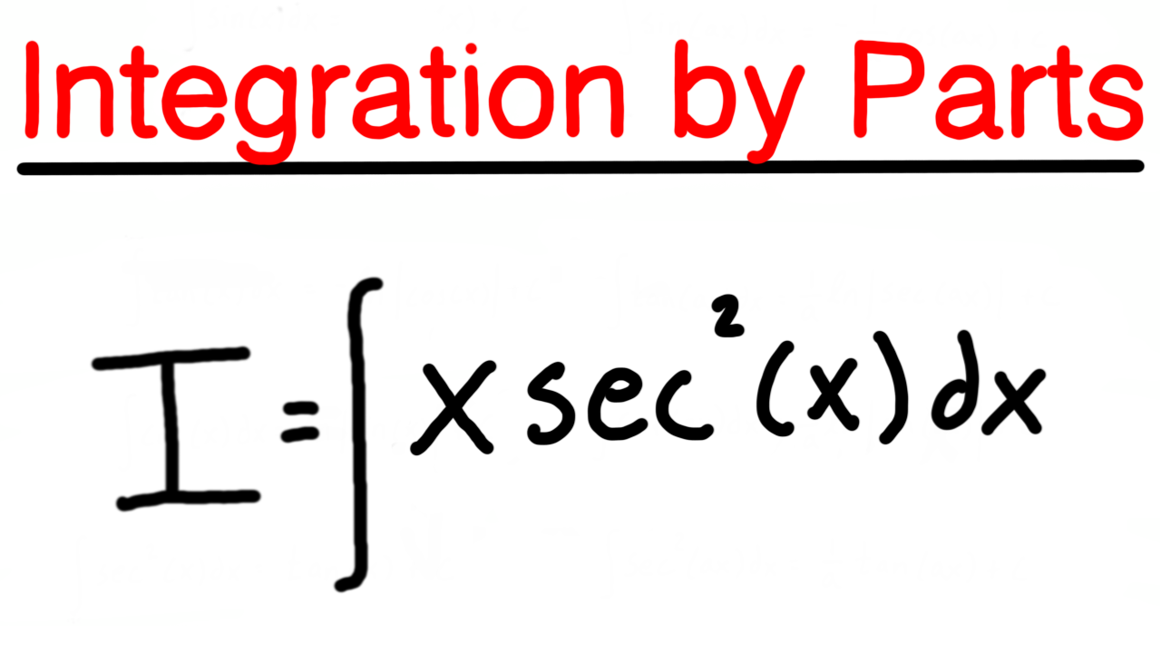 Integration by Parts Example Problem #2
